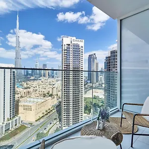 Luxury With Burj Khalifa View - Marquise Square Tower دبي